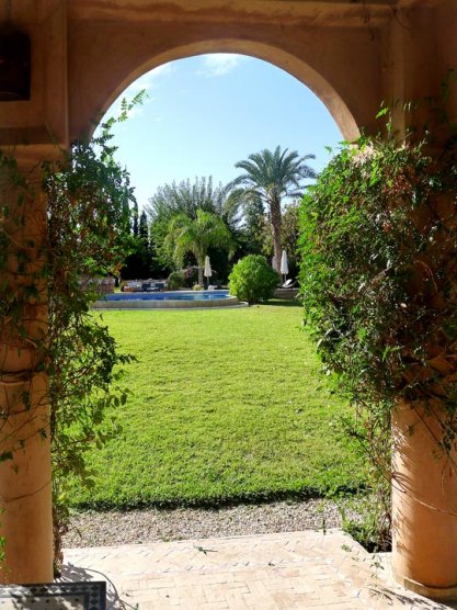 The beautiful gardens of Villa Dinari, luxury villa in Marrakech