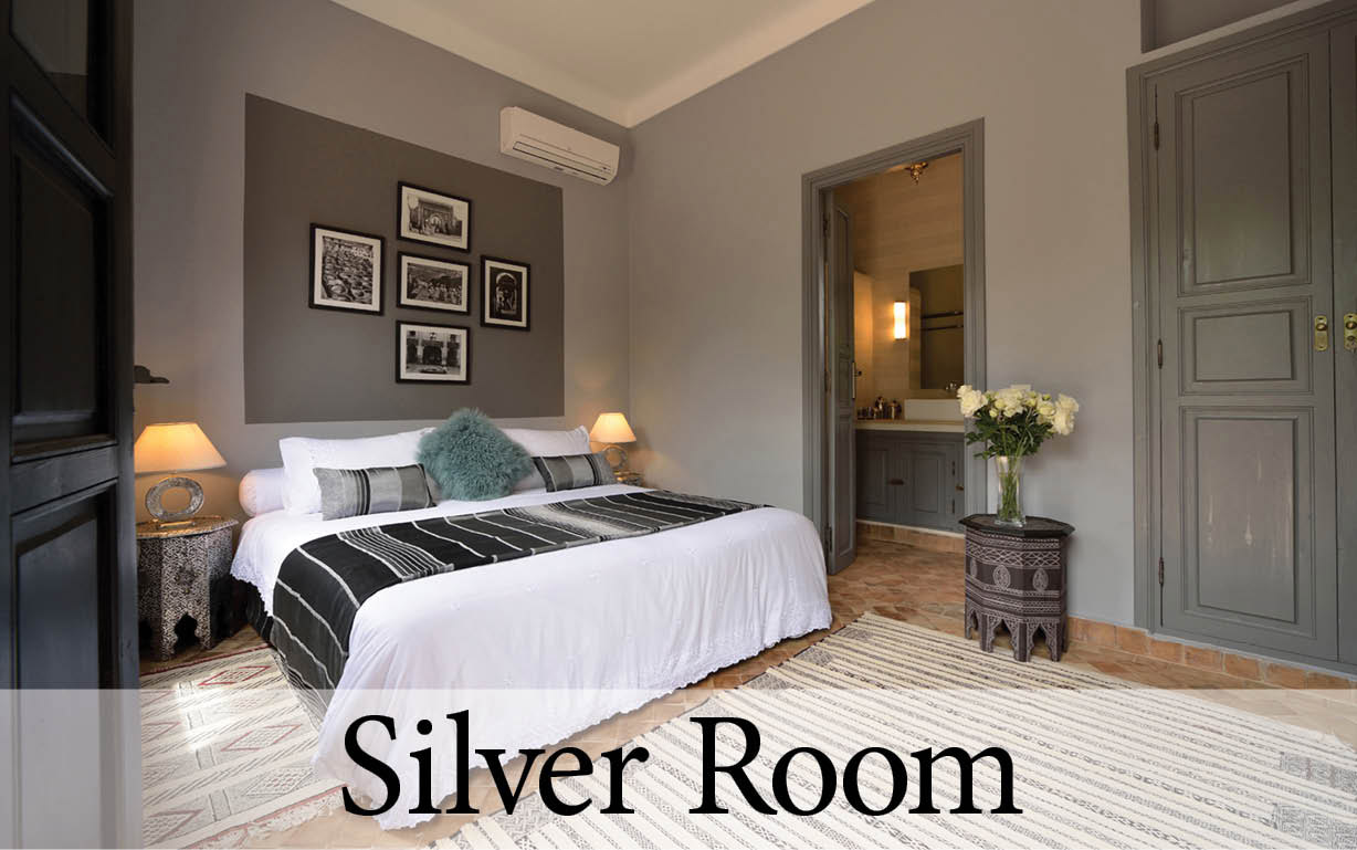 The Silver Room at your luxury villa in Marrakech